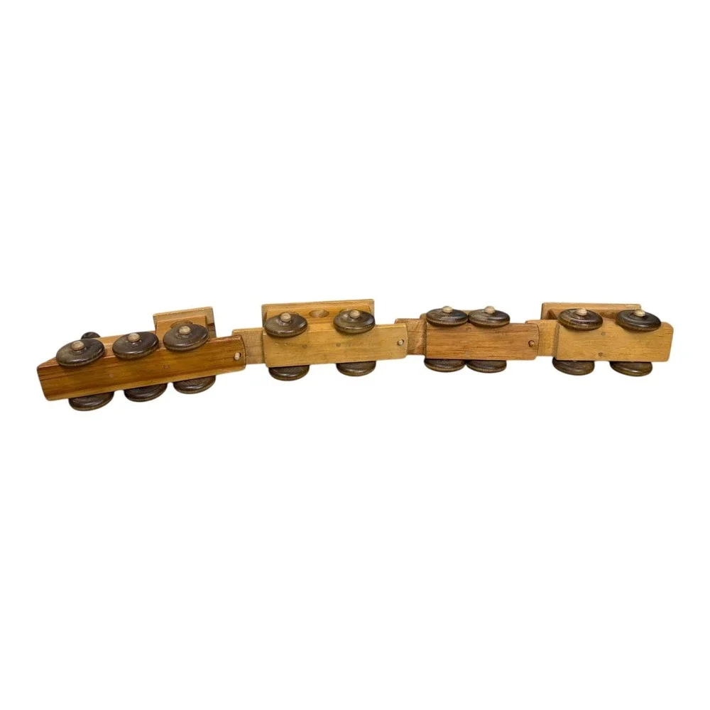 Vintage‎ Wooden Steam Locomotive & Cars Train Set -Hand Crafted